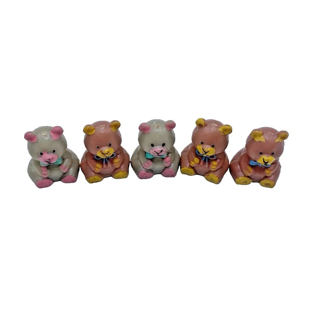 Vintage Teddy Wonderland Bears Blue Bird 1990s Lot of 5